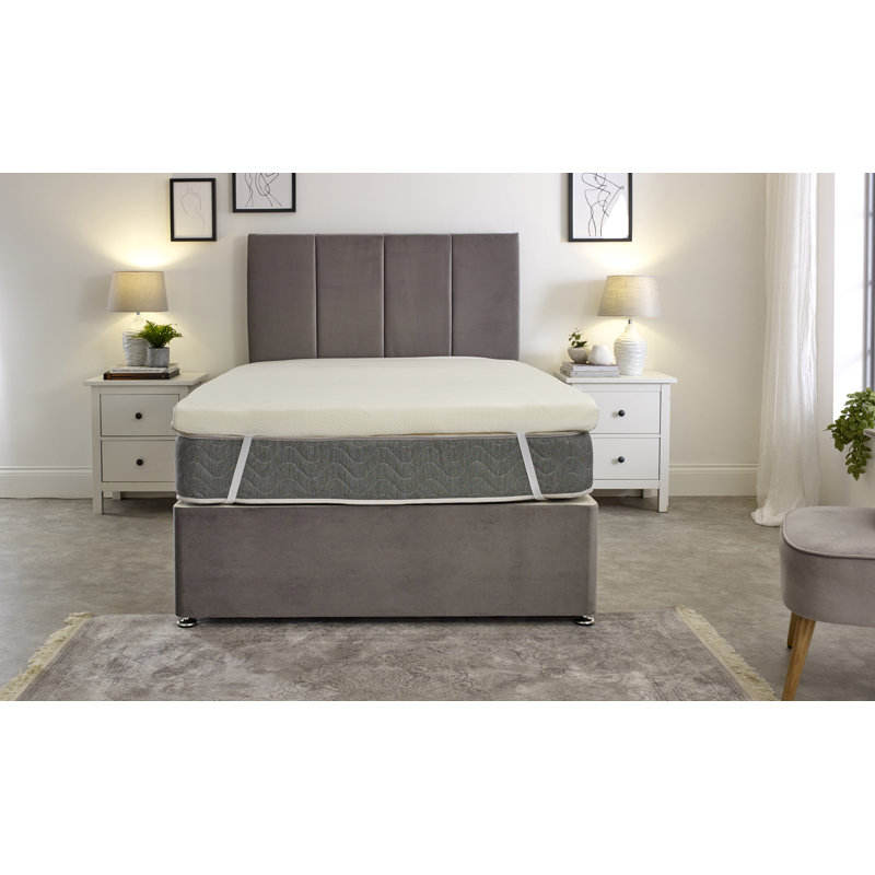 Bundeena White Noise 1" Deep Memory Foam Mattress Topper, Small Double (4')