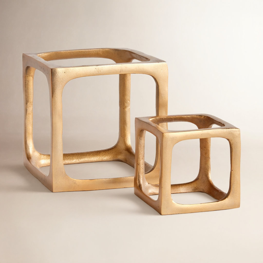 Latte Abstract Figurines & Sculptures, Gold