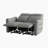 Tiffy 56.5" Modern & Contemporary Chenille Power Double Reclining Love Seat with Adjustable Headrest, Lay Flat Recline Function