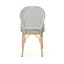 Chaises de jardin et d'extérieur françaises, grises, en aluminium avec, rouille, de 2 pour une utilisation dans l'espace Bistro 2, structure avec cadre