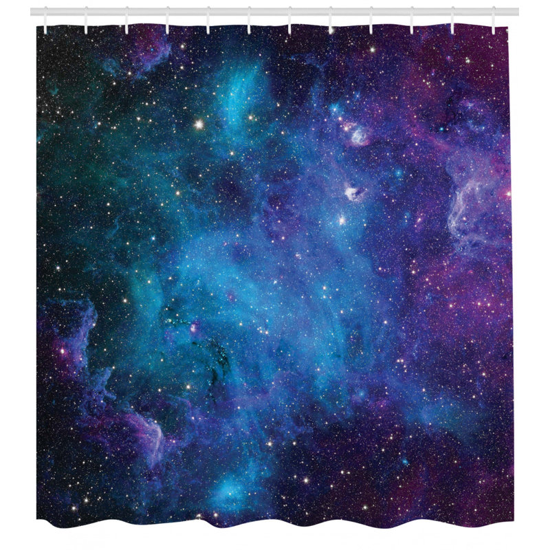Shower Curtain with Hooks Included, 69" H x 105" W