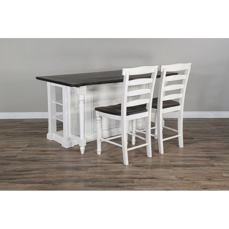 Almira Wood Kitchen Island, European Cottage