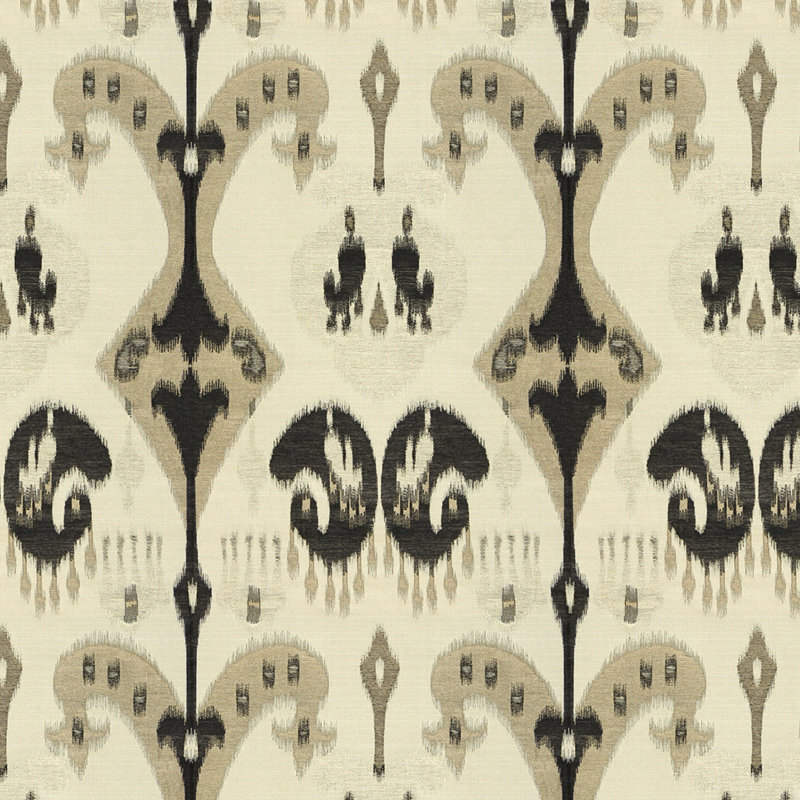 Travels Fabric, Beige/Black/Gray