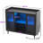 Xachary 40'' Wine Bar Cabinet with 4-Tier Storage for Glasses with LED Lights, Sideboard with Doors-1985012585