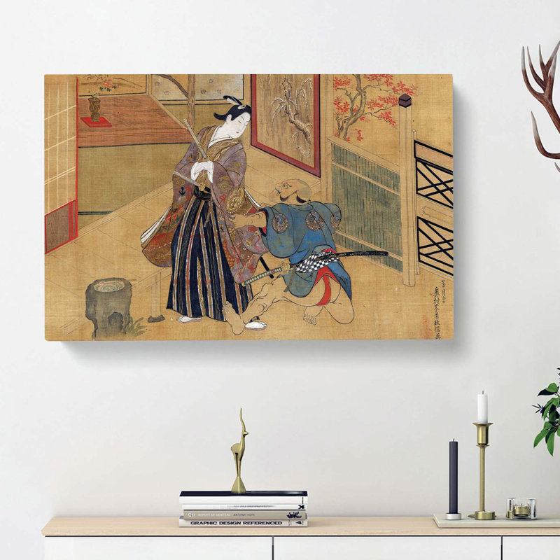 Kabuki Play by Okumura Masanobu - Wrapped Canvas Painting, 50cm H x 76cm W x 3cm D