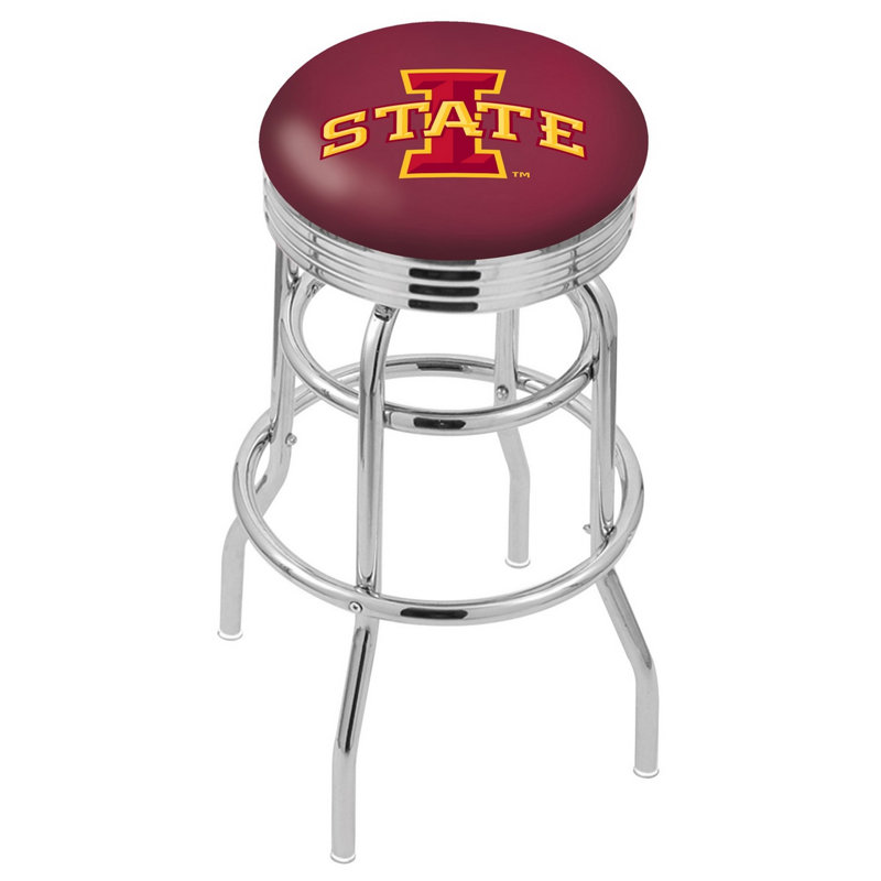 NCAA Bar & Counter Stool, Iowa State Cyclones, Counter Stool (25" Seat Height)
