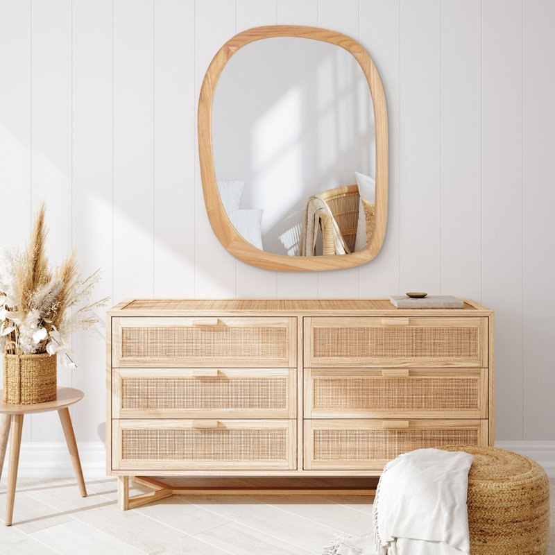 Bentely Irregular Wall Mirror, Natural