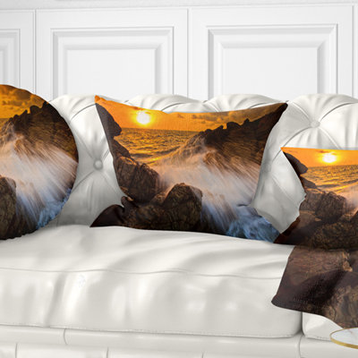 Coussins de coucher de soleil seascape