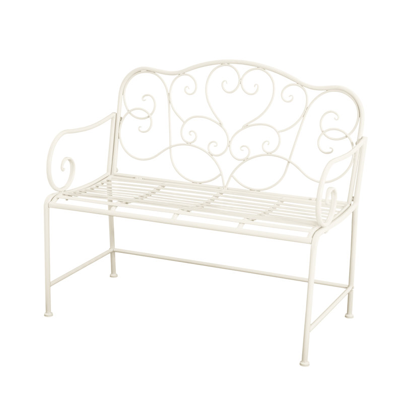 Banc de jardin extérieur, Blanc mat