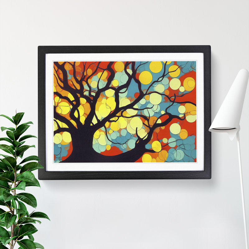 Inspiring Tree - Single Picture Frame Print, 46cm H x 64cm W x 2cm D, Black
