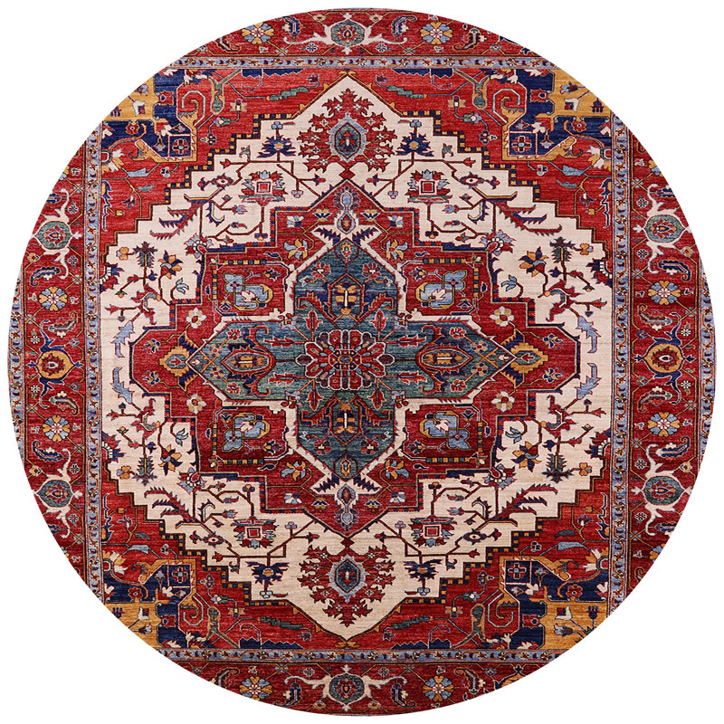 Oriental Indoor Rug, Round 5'