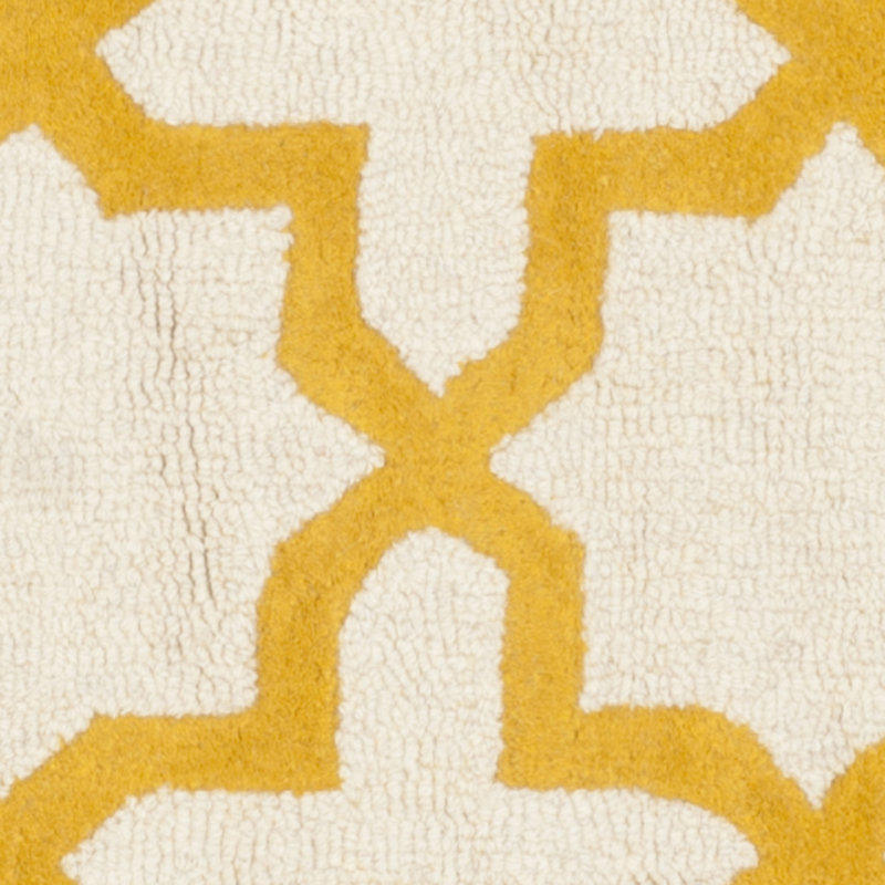 Igna Hand Tufted Wool Geometric Rug, Rectangle 2' x 3'