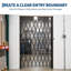 Double barrière de sécurité pliante robuste, clés de barricade en acier H 78 po x l 50 po pour garage