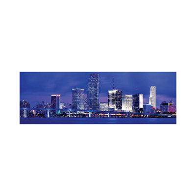 Miami, Florida, USA - Wrapped Canvas Panoramic Print