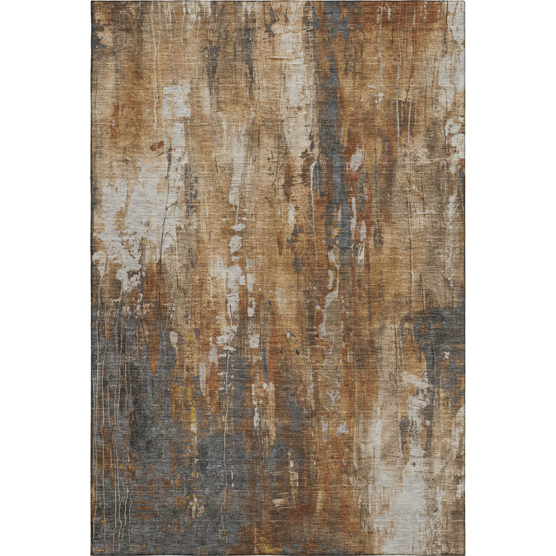 Premium Machine Washable Strinko AMF1683 Modern Rug, Rectangle 3' x 5'