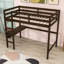 Lit mezzanine simple Kalpesh - bureau intégré, échelle sécuritaire