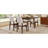 Space-saving Modern Dining Table Set, Solid Wood & Linen Chairs, Stylish For Kitchen
