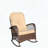 Oversized Outdoor Wicker Rocking Chair with Thick Cushions-103108420
