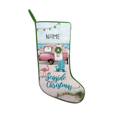 Bas de Noël à garniture personnalisée Seaside