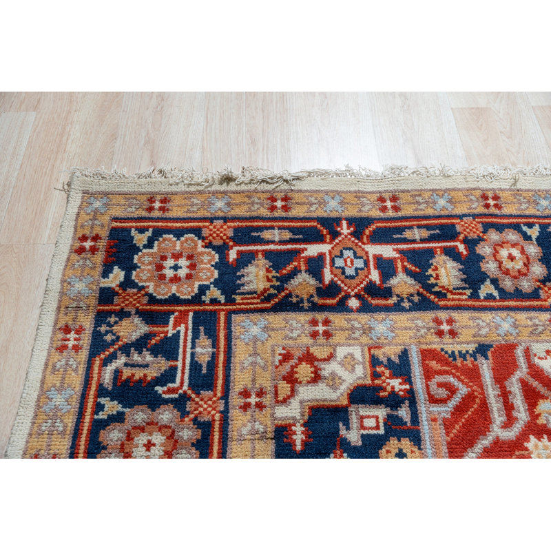 Tapis ivoire classique noué à la main Duryea, Rectangulaire 8 pi x 10 pi