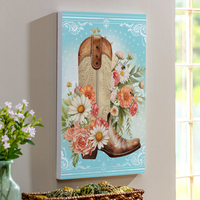 Petal & Plow Indoor Wall Decor, Cowboy Boots, 16" L x 24" H