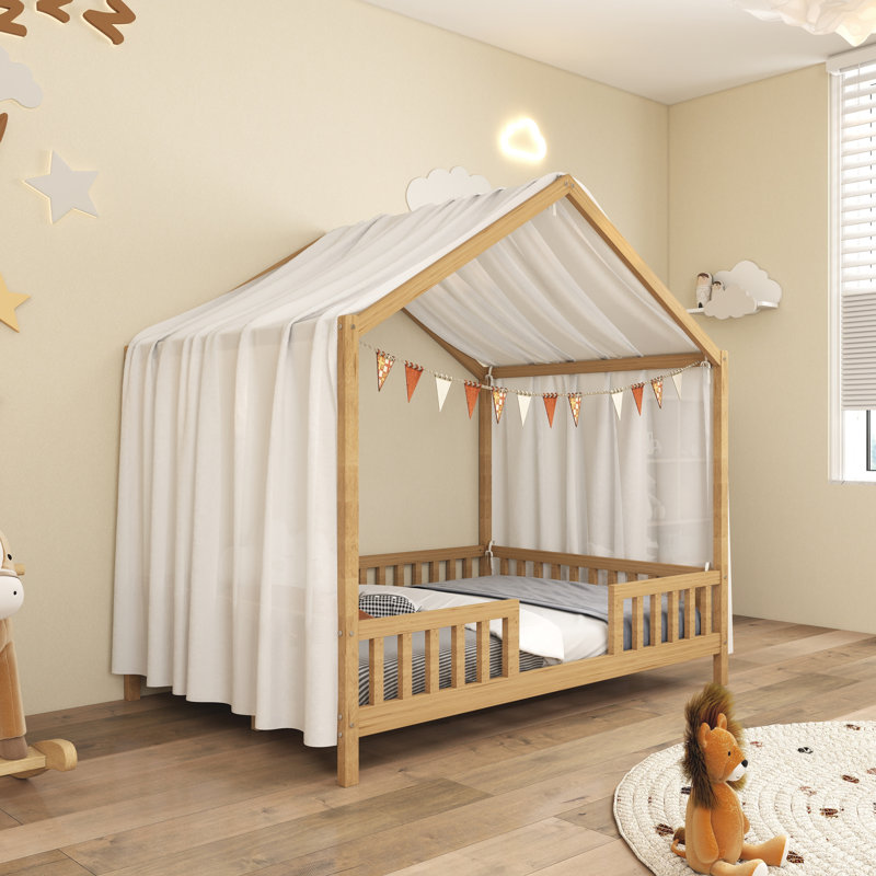 Lit sur pied Montessori, Naturel, Lit double