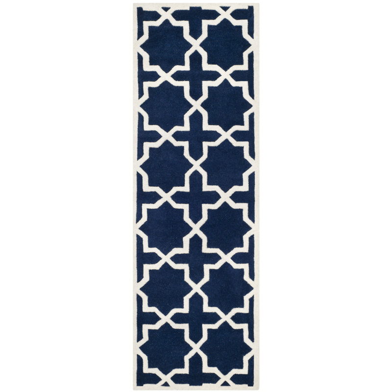 Paddy Hand Tufted Wool Geometric Rug, Runner 2'3" x 9'