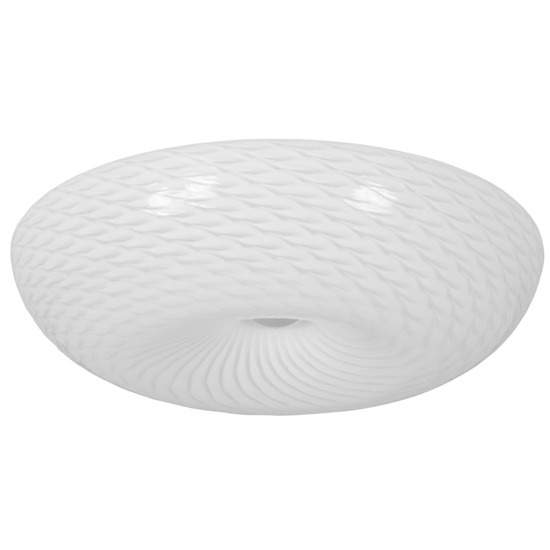 Swirled Flush Mount - French Feather - 18"W x 5.5"H
