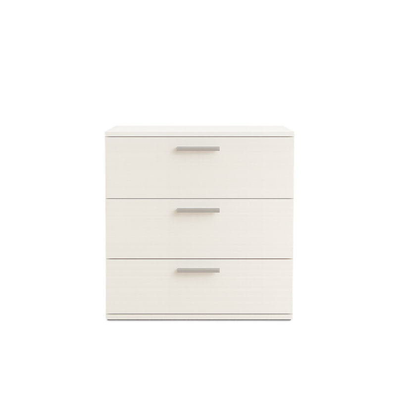Commode modulaire à trois tiroirs Morgan, Blanc