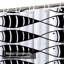 Rideau de douche noir avec 12 crochets-1182174412