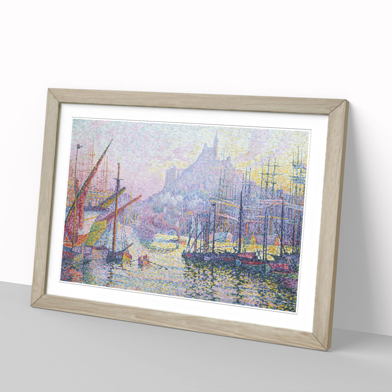 Notre-Dame de La Garde by Paul Signac - Picture Frame Painting, Oak Framed, 36cm H x 48cm W x 2cm D