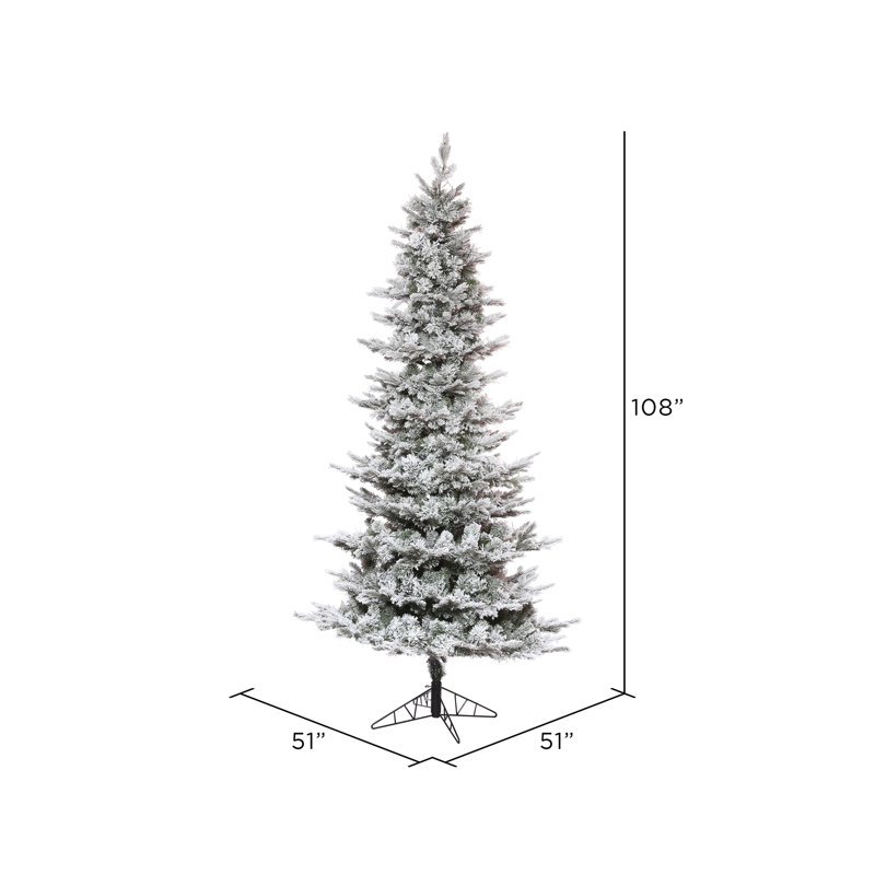 Arbre de Noël artificiel pin blanc Winfield, H 9 pi x l 51 po