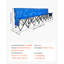 Folding Chair Sport 8 Seat Sideline Team Bench w/ Sidebag Carry Bag Blue