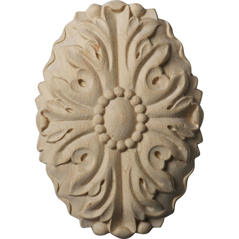 Rosette Ashford, Érable, H 3,5 po x l 2,5 po x P 0,625 po
