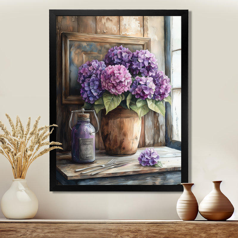 Impression sur toile florale, reproduction de fleur botanique - jardin floral, Noir, H 20 po x l 12 po