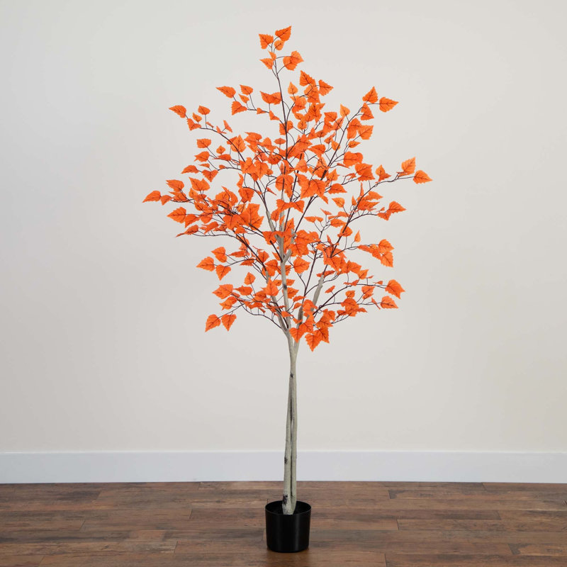 Arbre d'automne artificiel en bouleau, H 72 po x l 31 po x P 31 po