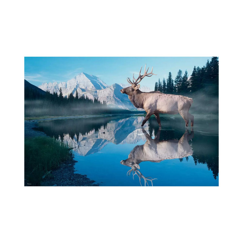 Reflections of Glacier 1 Piece Wrapped Canvas Wall Art, 30.48 cm H x 45.72 cm W
