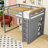Full Wood Loft Bed With Built-In Ladder, Storage Shelves, Wardrobe And LED Light-606205881