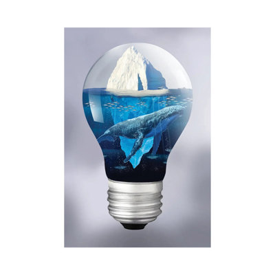 «Whale and Iceberg In The Light» par David Loblaw - impression sur toile tendue