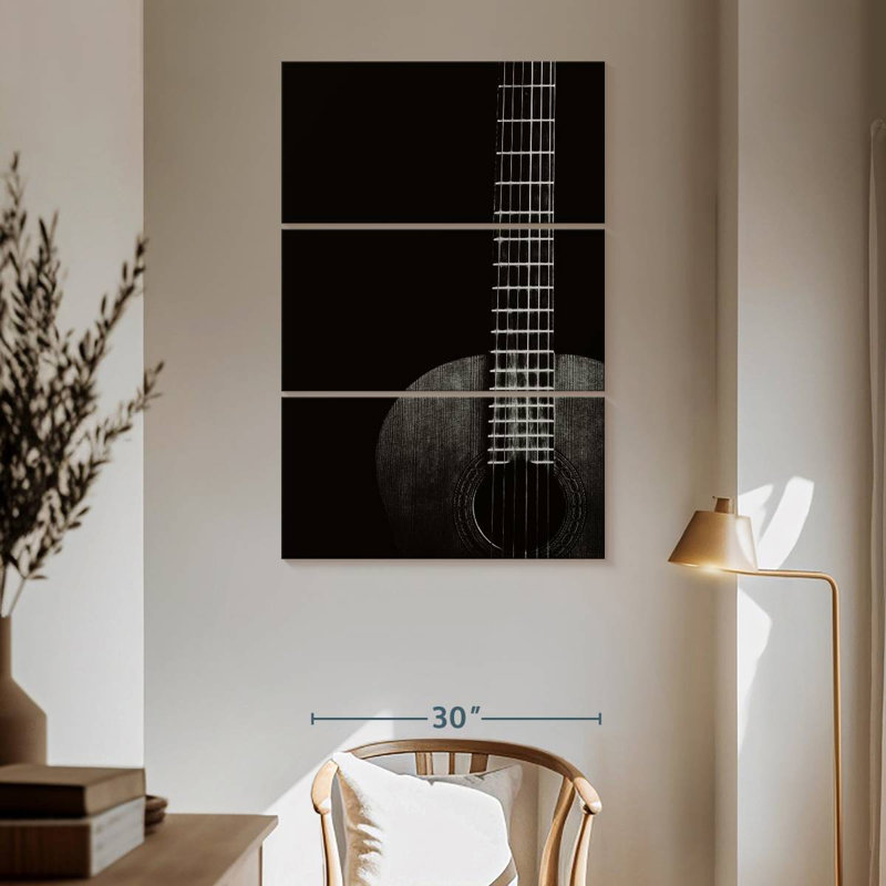 Abarca, vieille guitare acoustique, H 65 po x l 42 po