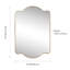 Miroir mural rectangulaire festonné en métal l 24 po x H 36 po Louisa pour meuble-lavabo ou entrée, doré-647791879