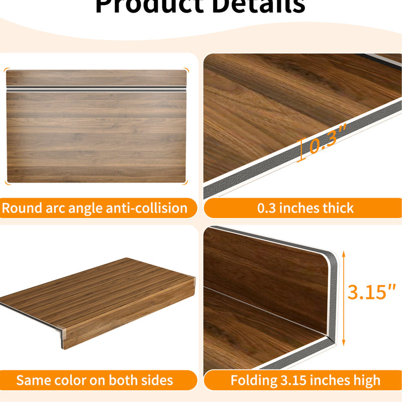 5 pièces de housses de tablettes grillagées en noyer pour garde-robe de salle de bain, avec surface en grain de bois imprimé et 10 supports en acrylique à angle droit pour une utilisation uniforme
