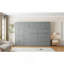 Grand lit escamotable mural avec armoires, gris