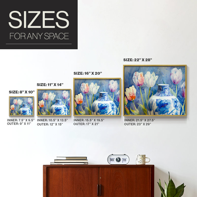 Floral Series-CIV -Framed Print - Restickable