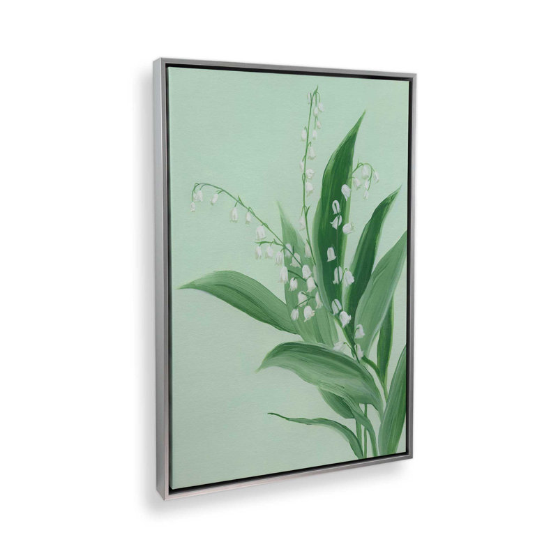 «Lily of the Valley II» par Grace Popp, reproduction d'art sur toile, H 18 po x l 12 po, Cadre flottant sans passe-partout