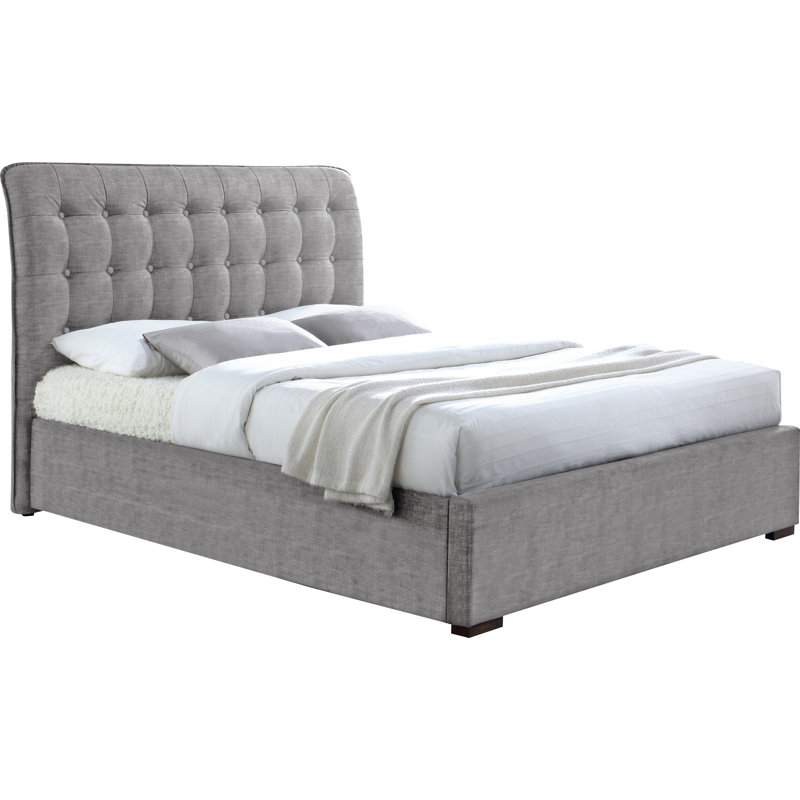 Midtown Upholstered Bed, Light Grey, Kingsize (5')