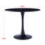 Zamir 90Cm Round Metal Base Indoor Dining Table-1726947670