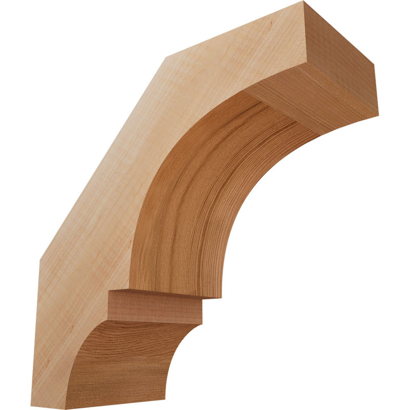Balboa Knee Brace, Western Red Cedar, Smooth, 8" H x 3.5" W x 8" D