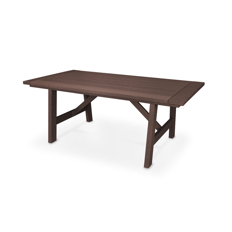 Rustic Farmhouse 39" x 75" Dining Table, Mahogany