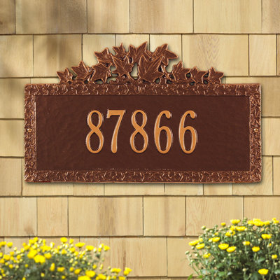 Plaque d'adresse murale 1 ligne Ivy